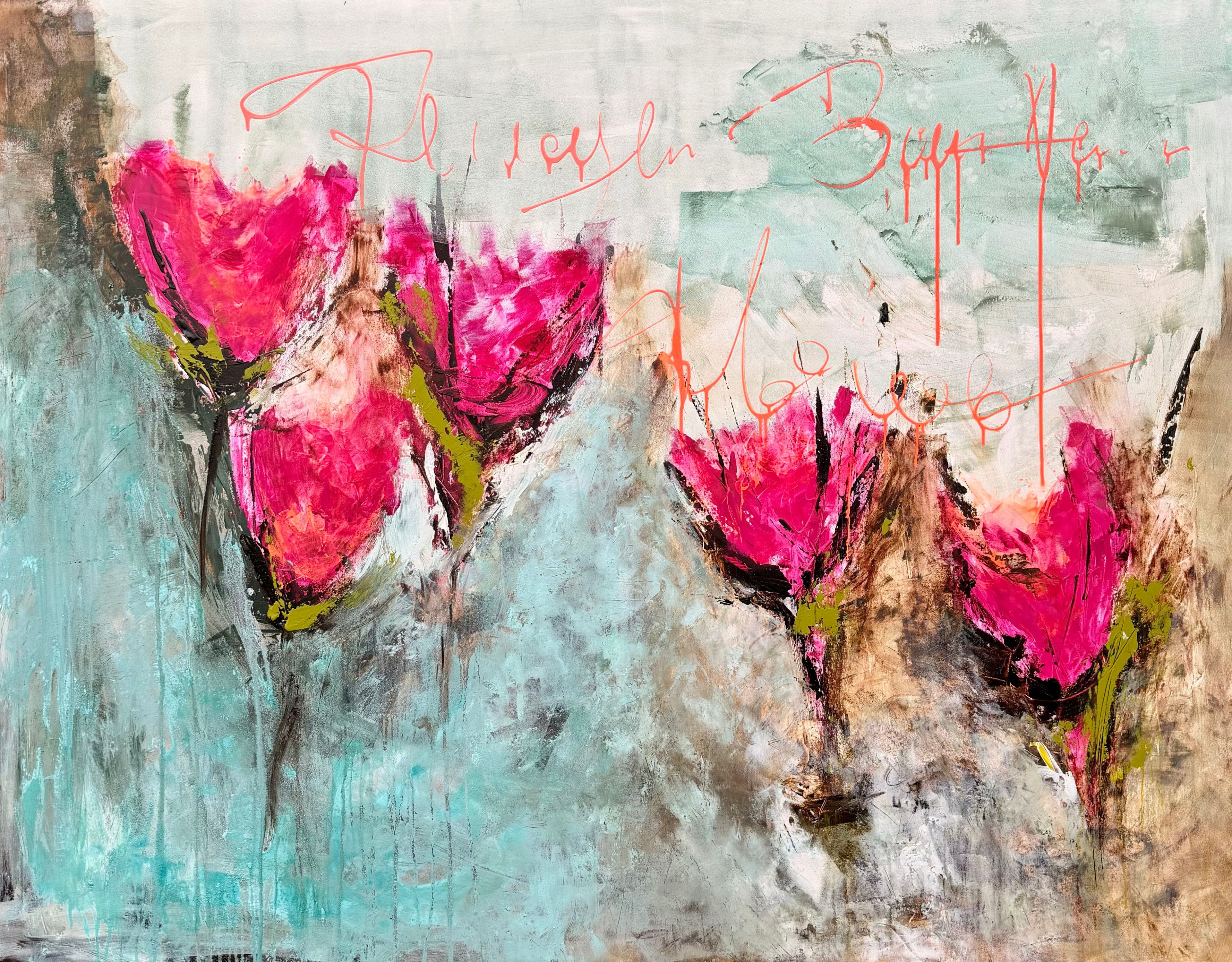Statement Peace, Abstrakte Kunst, Flowers